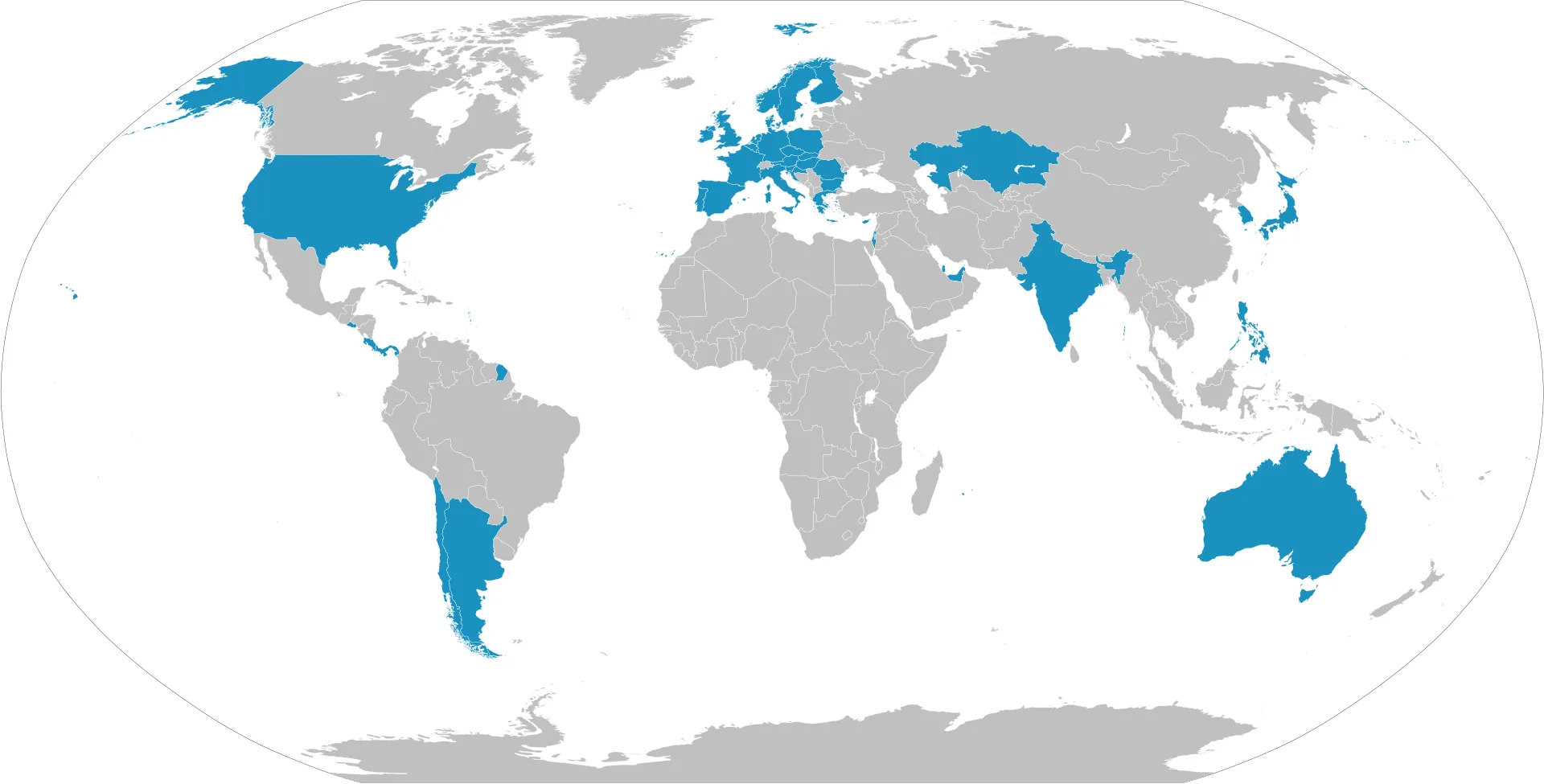 Países membros da Pax Silica, agosto de 2026