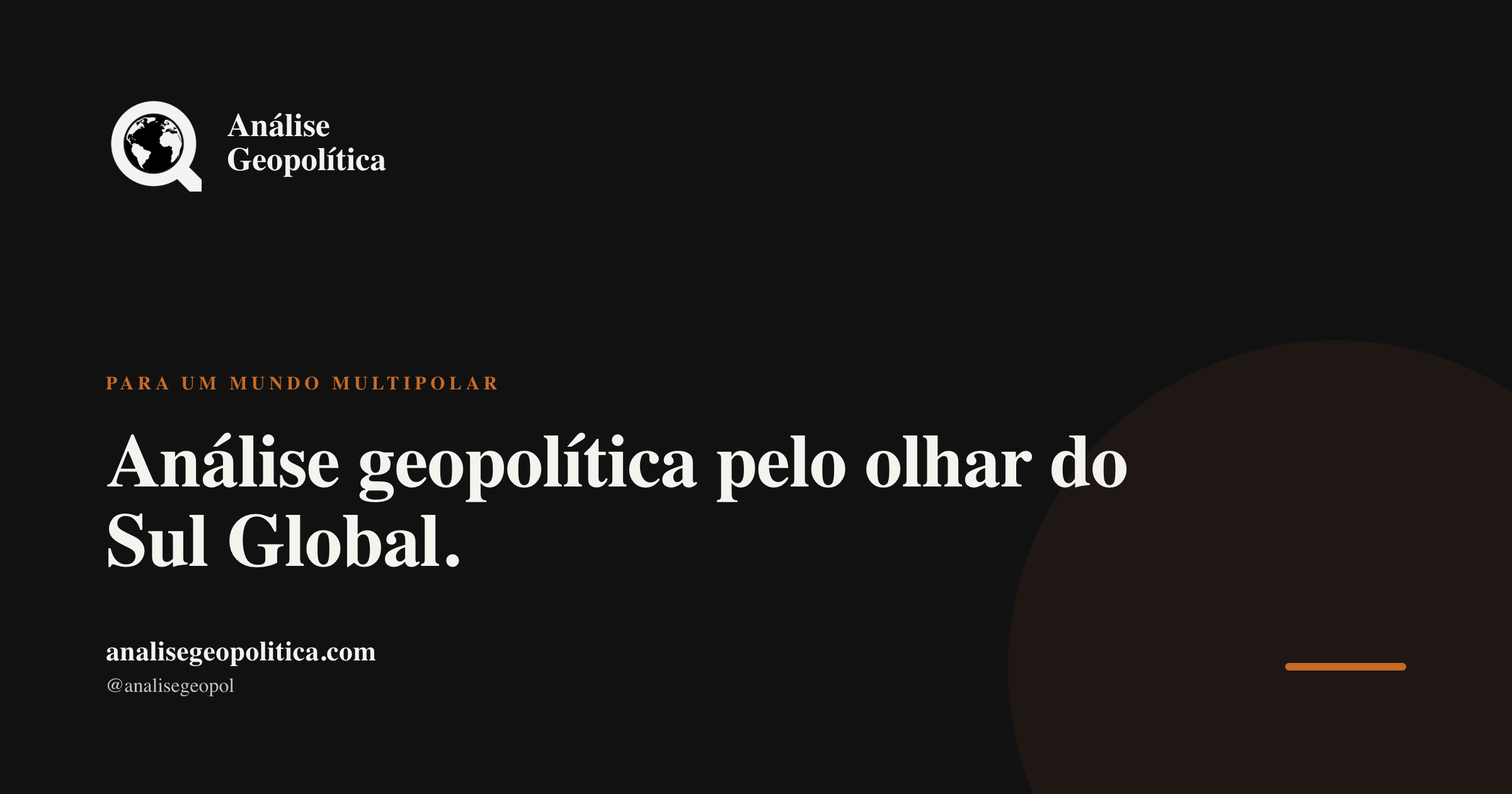 Banner de Marca Análise Geopolítica
